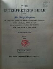 THE INTERPRETER'S BIBLE: VOL. 11- THE EPISTLE TO THE PHILIPPIANS, THE EPISTLE TO THE COLOSSIANS,... 